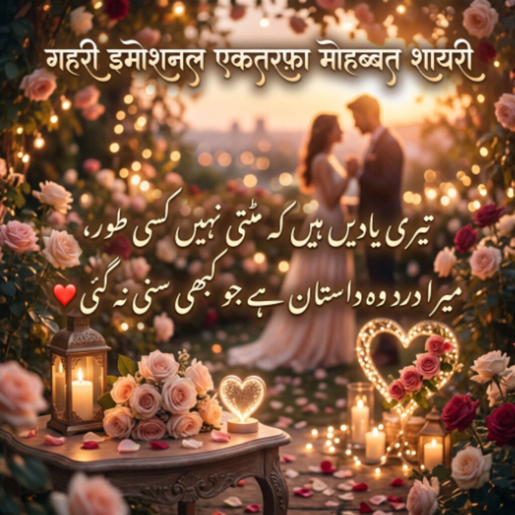 गहरी इमोशनल एकतरफ़ा मोहब्बत शायरी