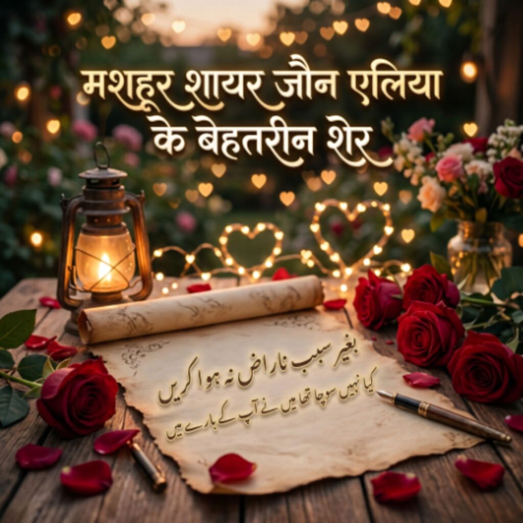 मशहूर शायर जौन एलिया के बेहतरीन शेर