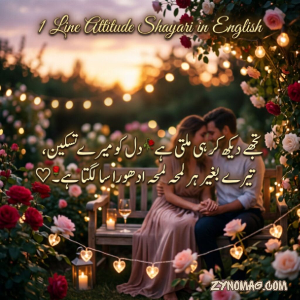 1 Line Attitude Shayari in English