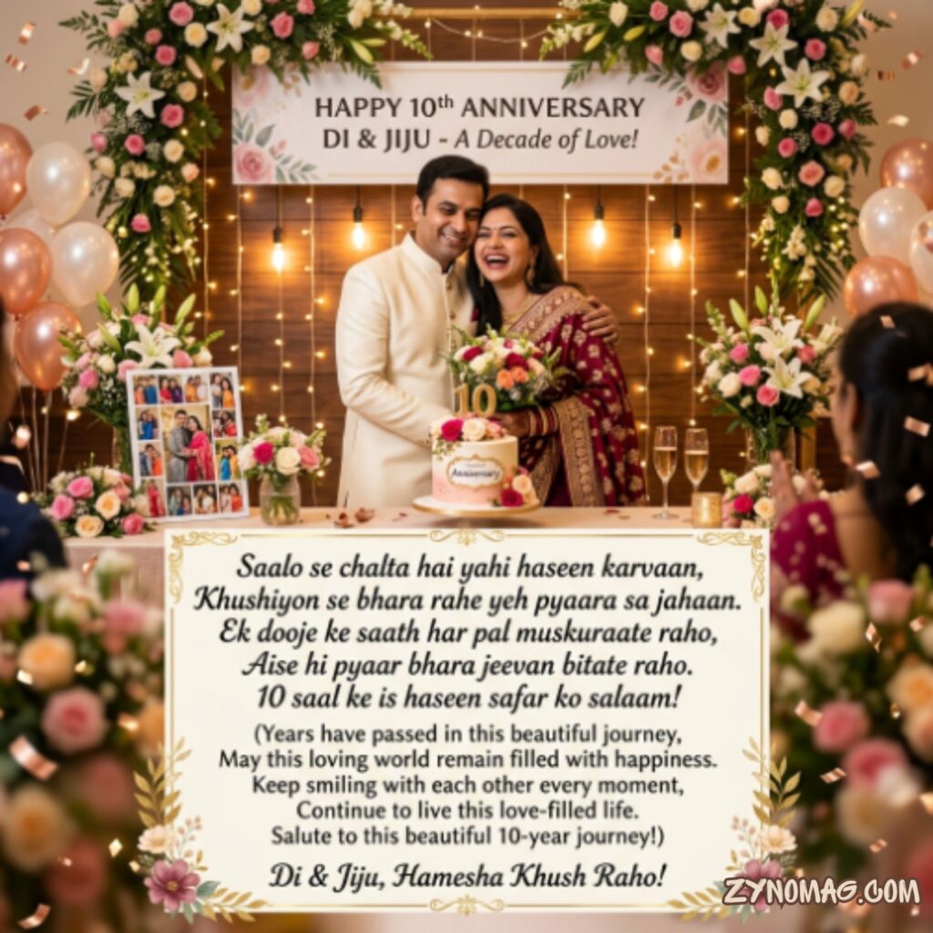 10th Anniversary Wishes For Di and Jiju