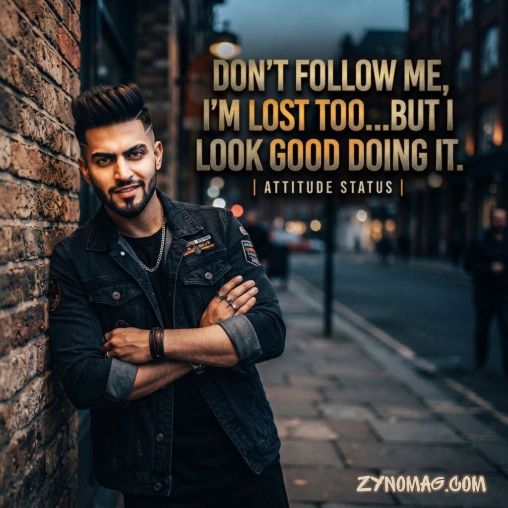 2 Line Attitude Status in English for Boy