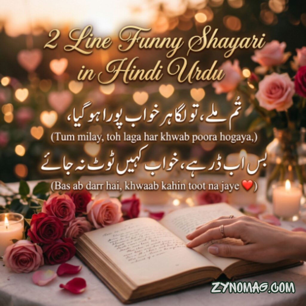 2 Line Funny Shayari in Hindi Urdu