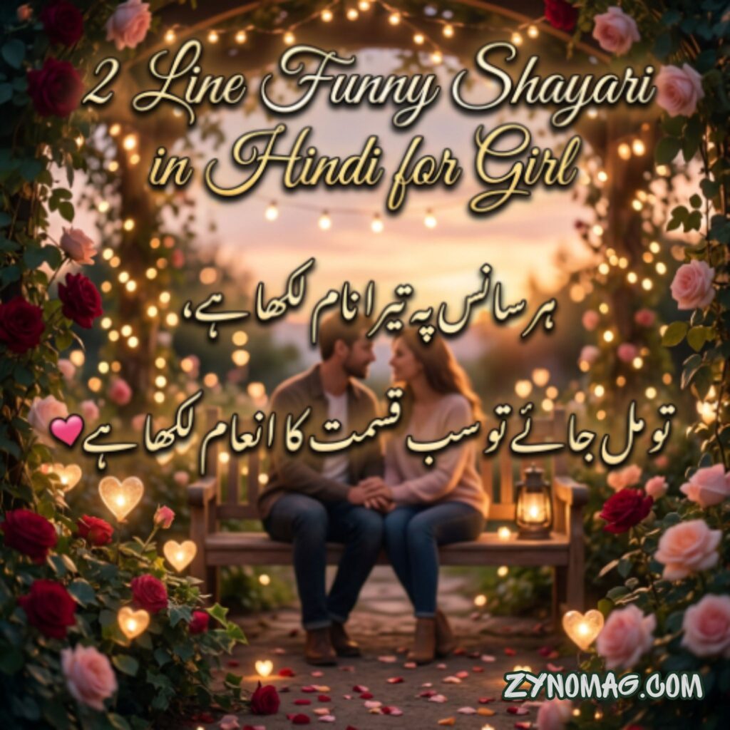 2 Line Funny Shayari in Hindi for Girl