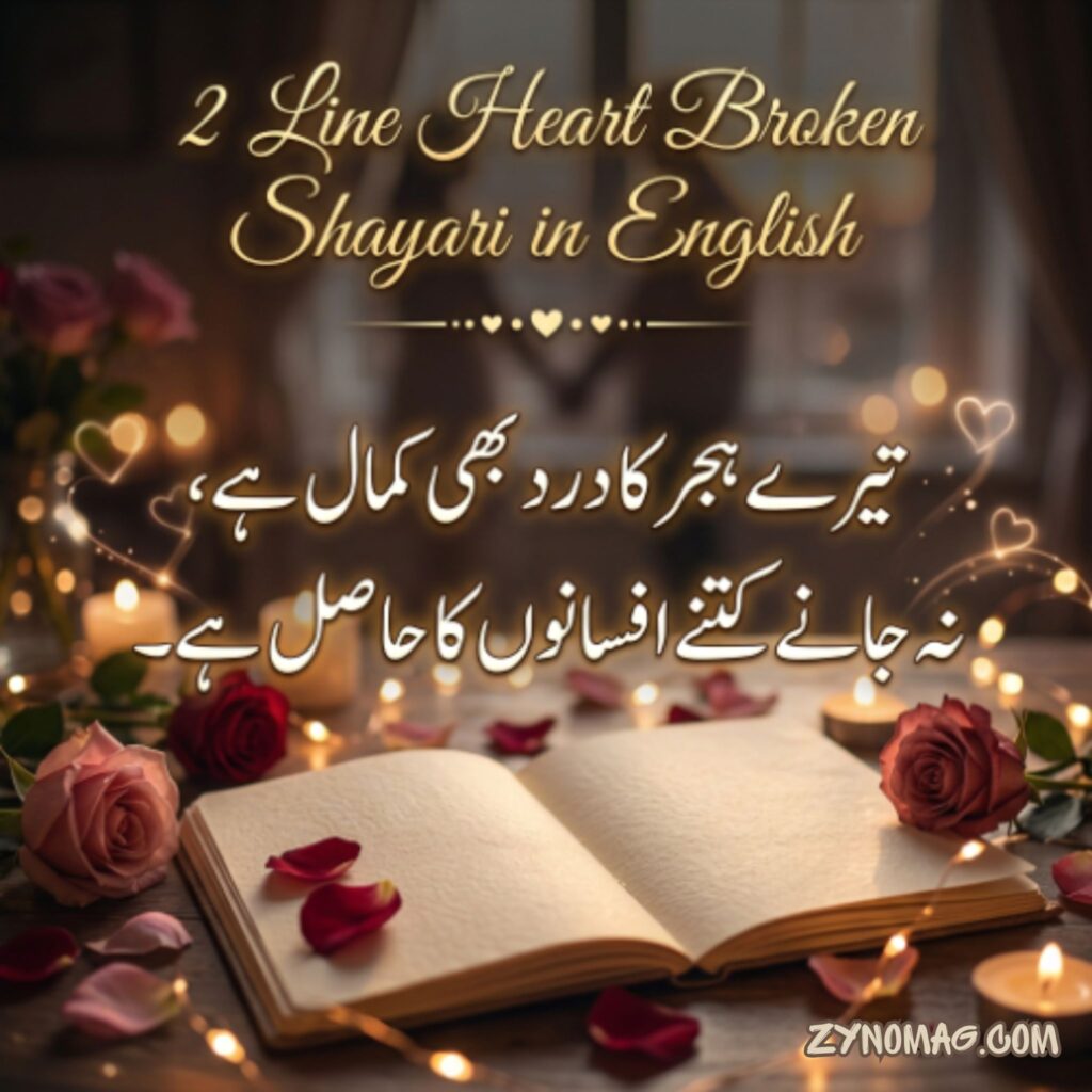 2 Line Heart Broken Shayari in English
