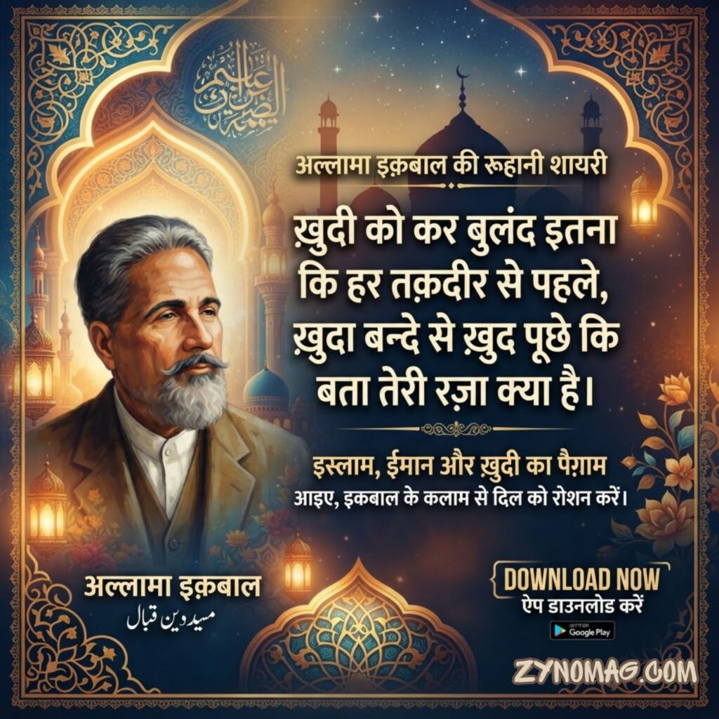Allama Iqbal Islamic Shayari in Hindi