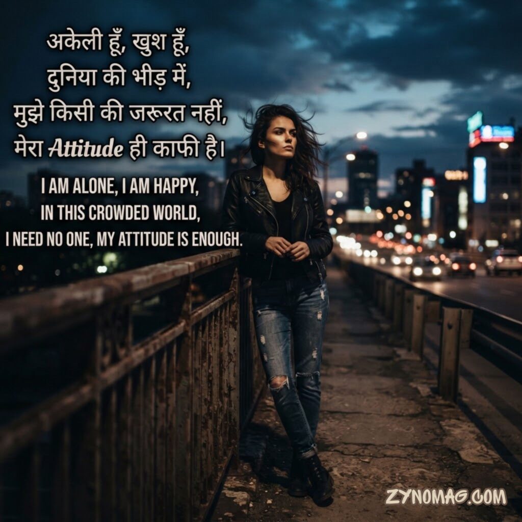 Alone Girl Attitude Shayari
