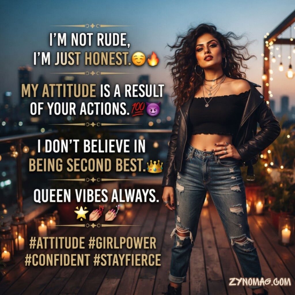 Attitude Shayari for Girls in English with Emoji