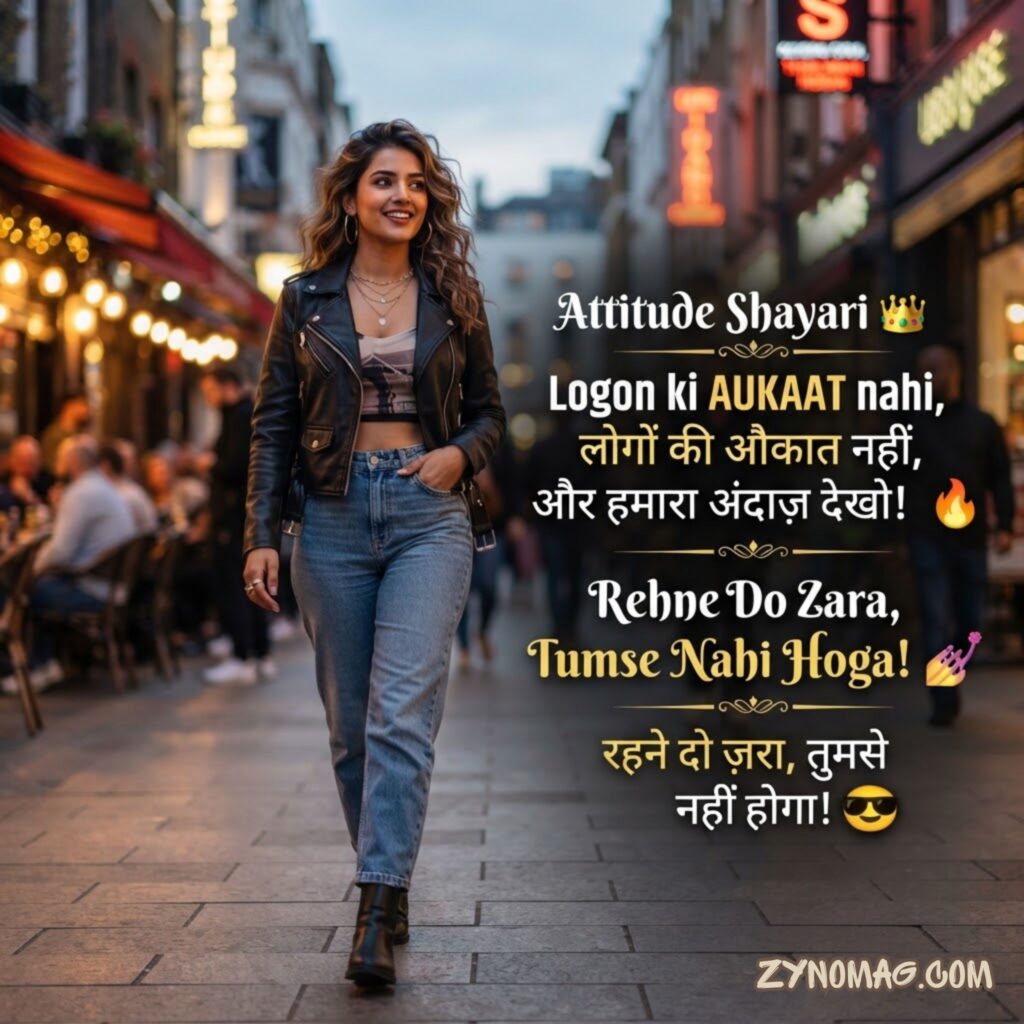 Attitude Shayari for Girls with Emoji