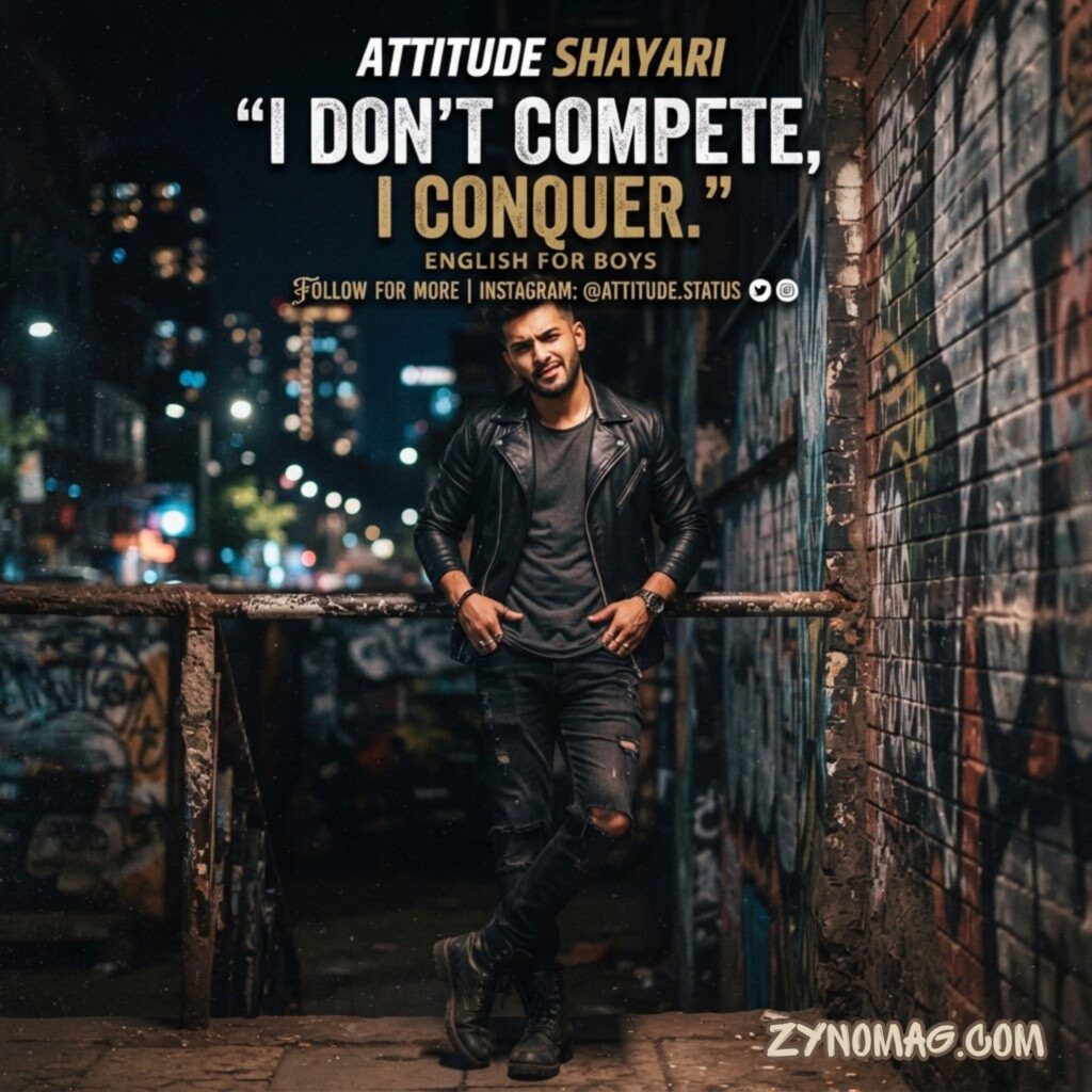 Attitude Shayari in English for Boys
