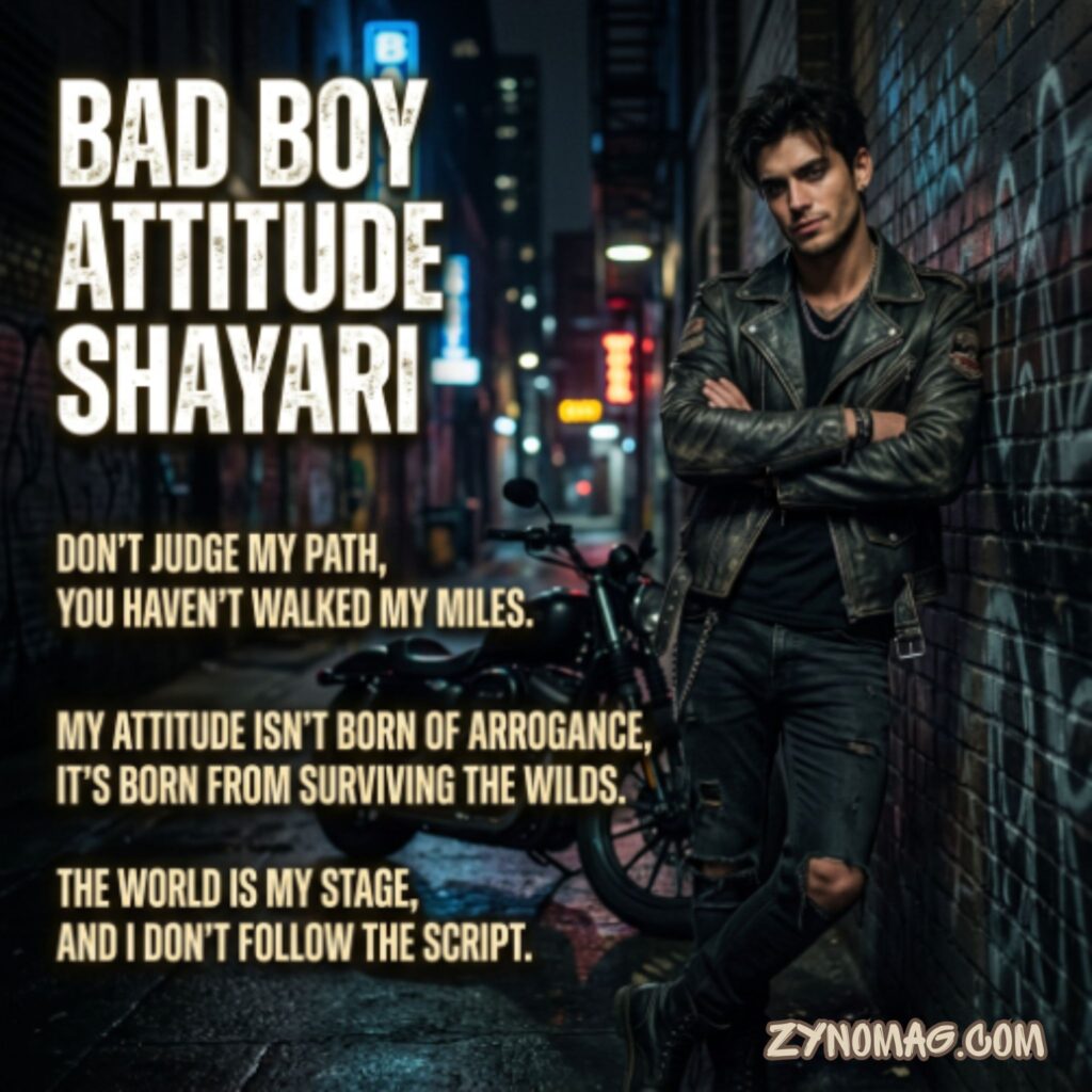 Bad Boy Attitude Shayari in English Text