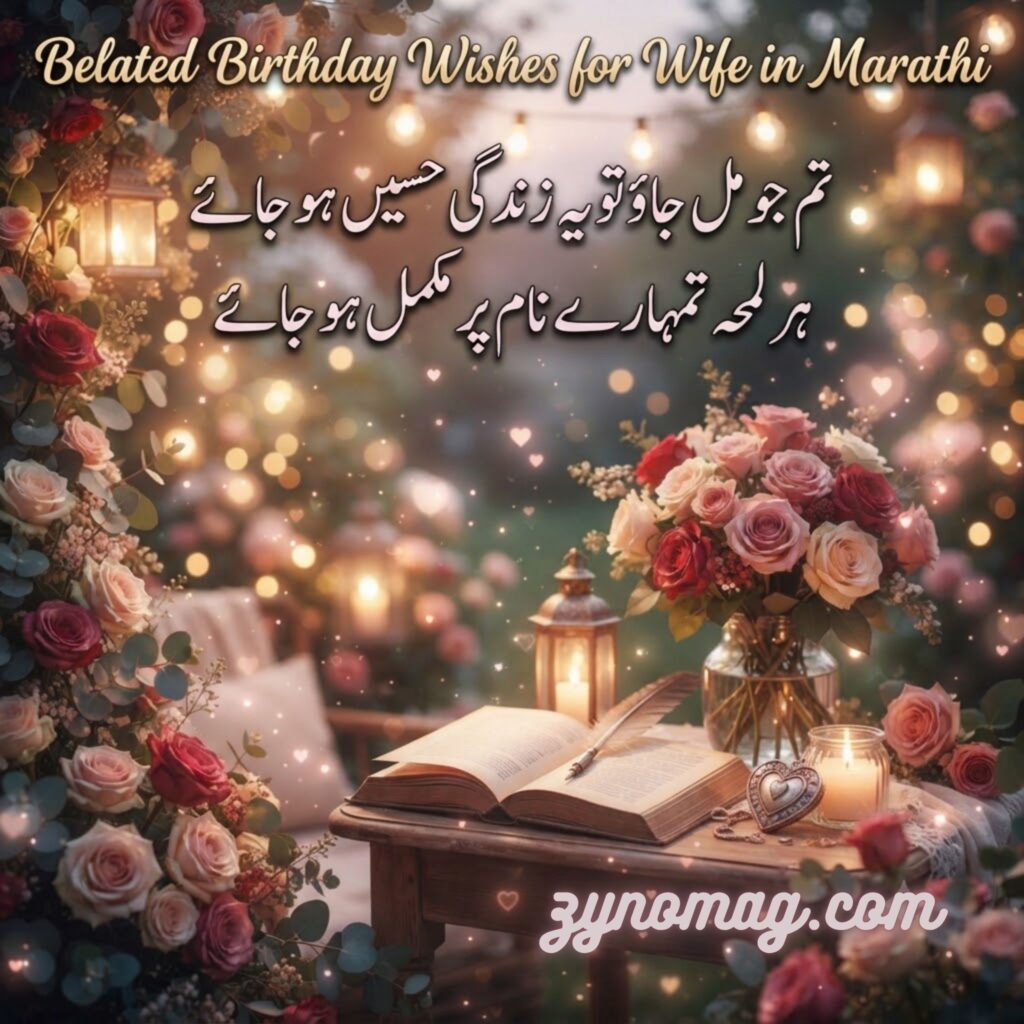 Belated Birthday Wishes for Wife in Marathi