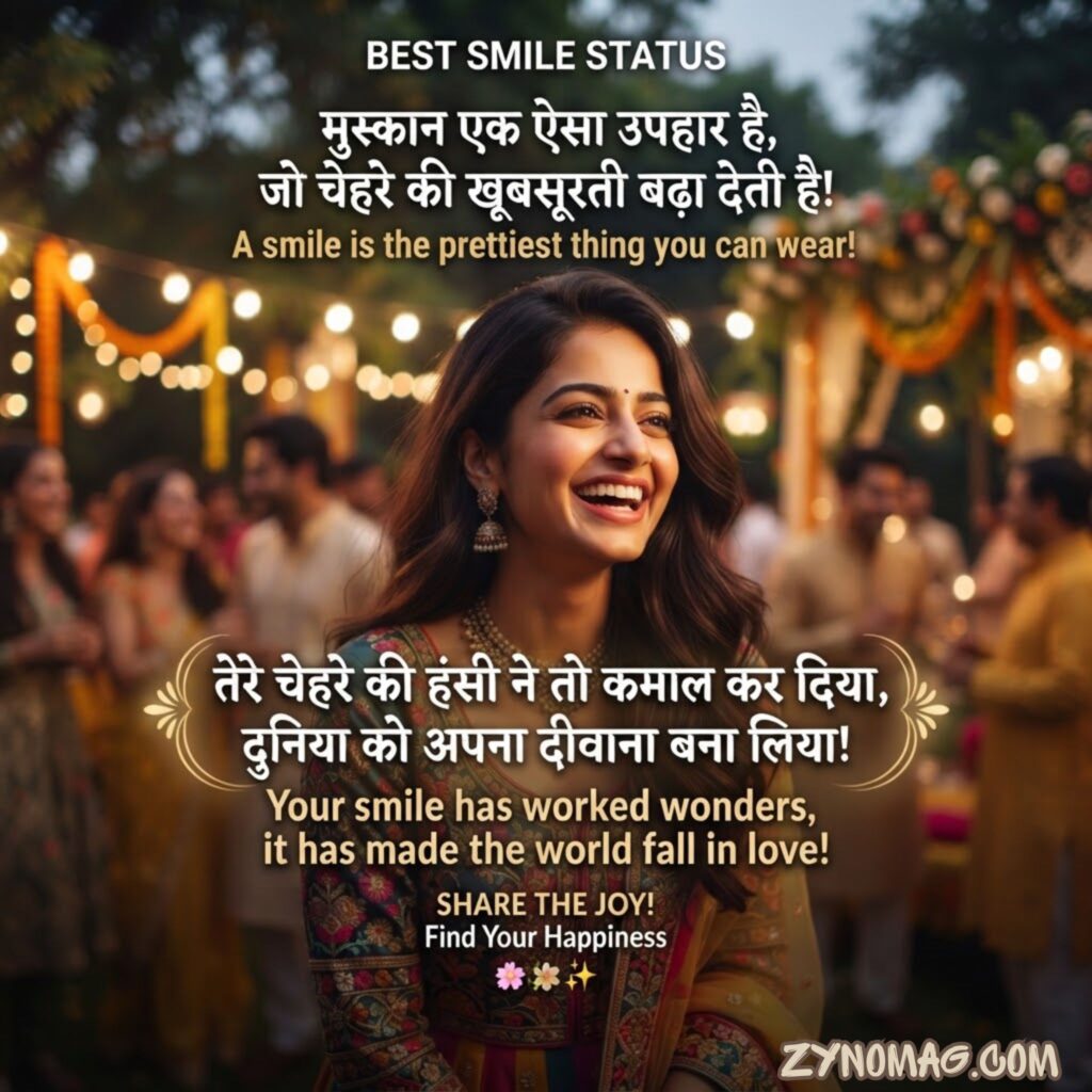 Best Smile Status In Hindi English