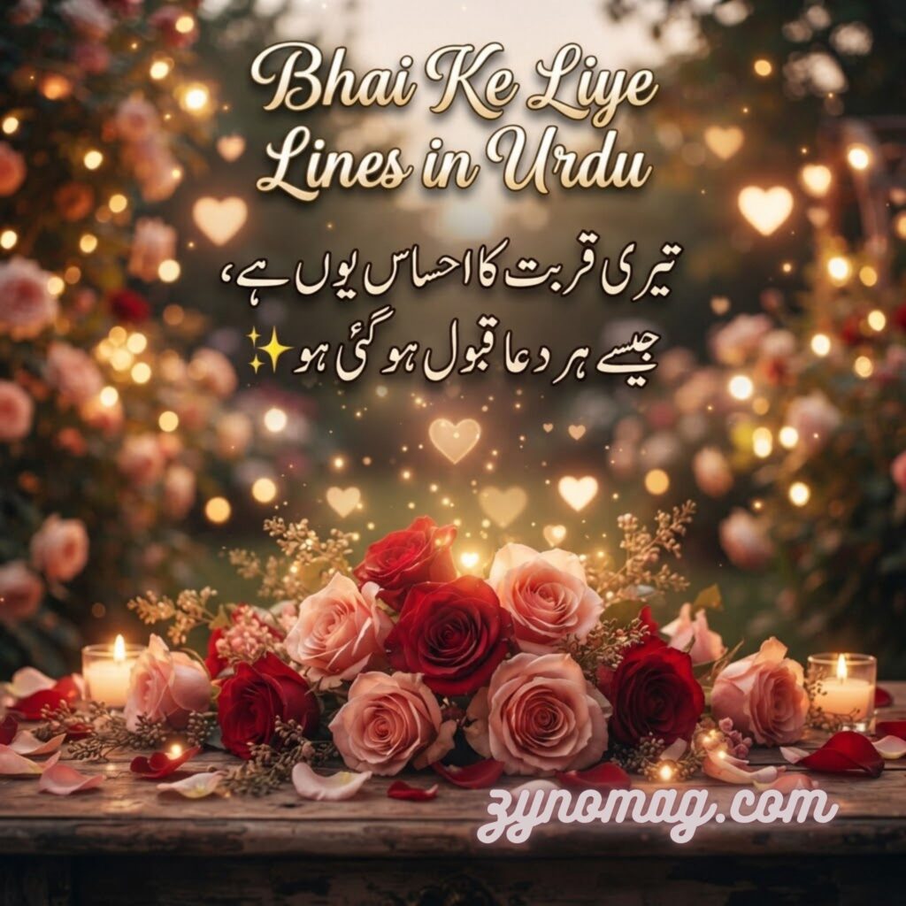 Bhai Ke Liye Lines in Urdu
