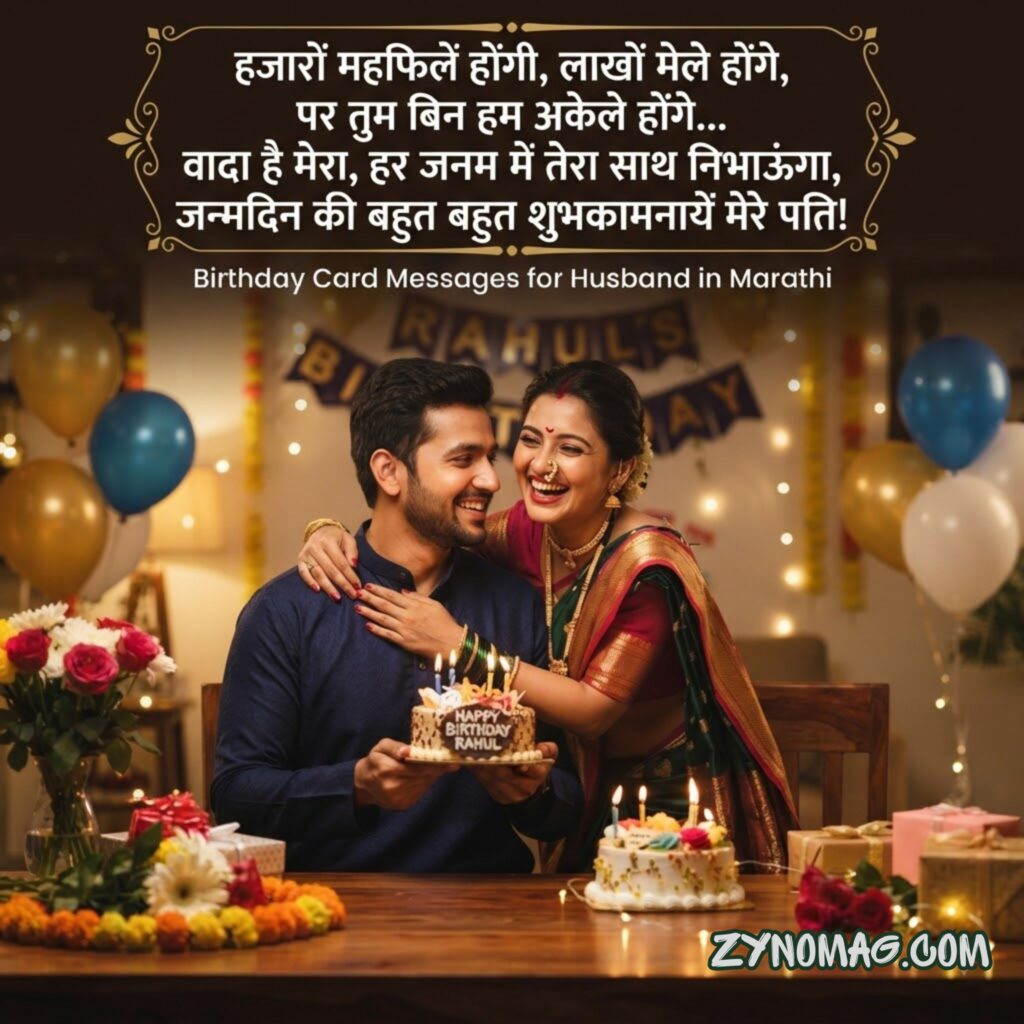 Birthday Card Messages for Husband in Marathi