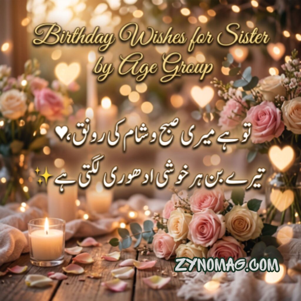 Birthday Wishes for Sister by Age Group