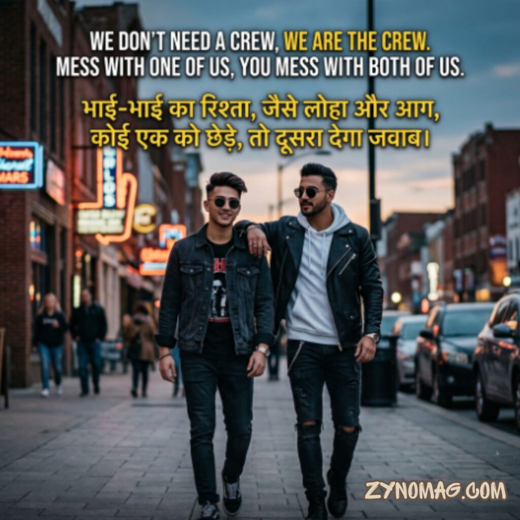 Brother Shayari in English 2 Line Attitude