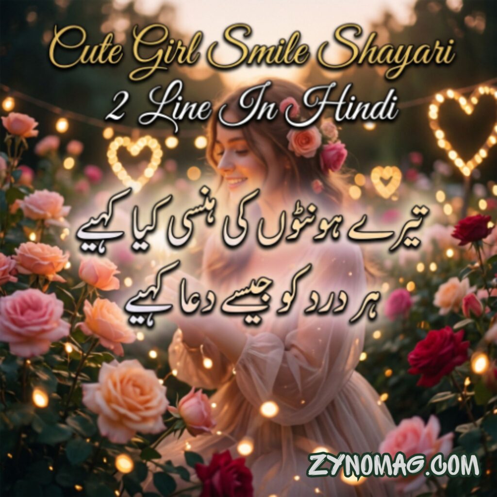Cute Girl Smile Shayari 2 Line In Hindi
