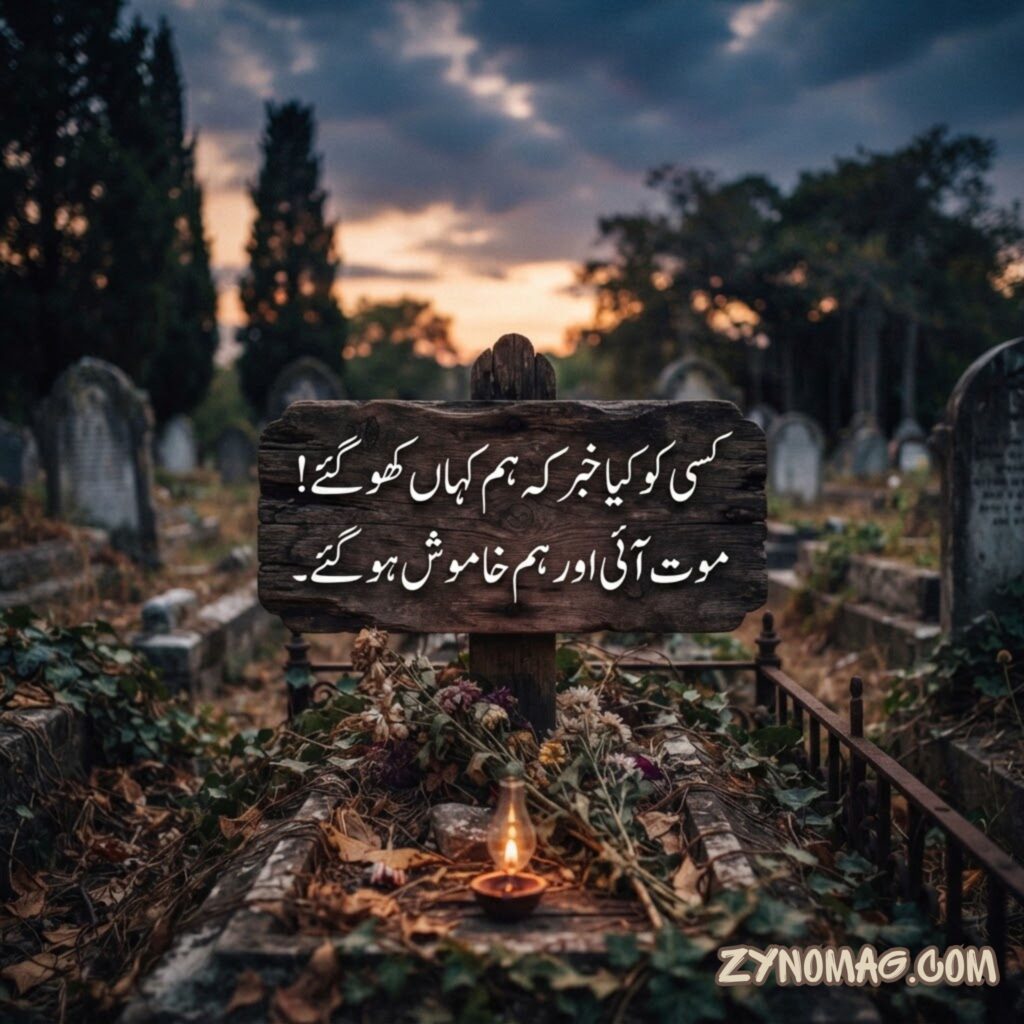 Death Poetry in Urdu 2 Lines Text