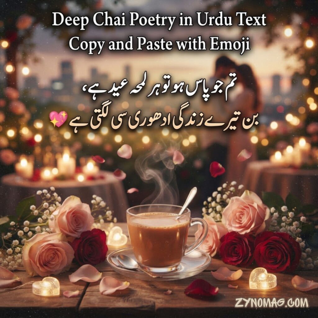 Deep Chai Poetry in Urdu Text Copy and Paste with Emoji
