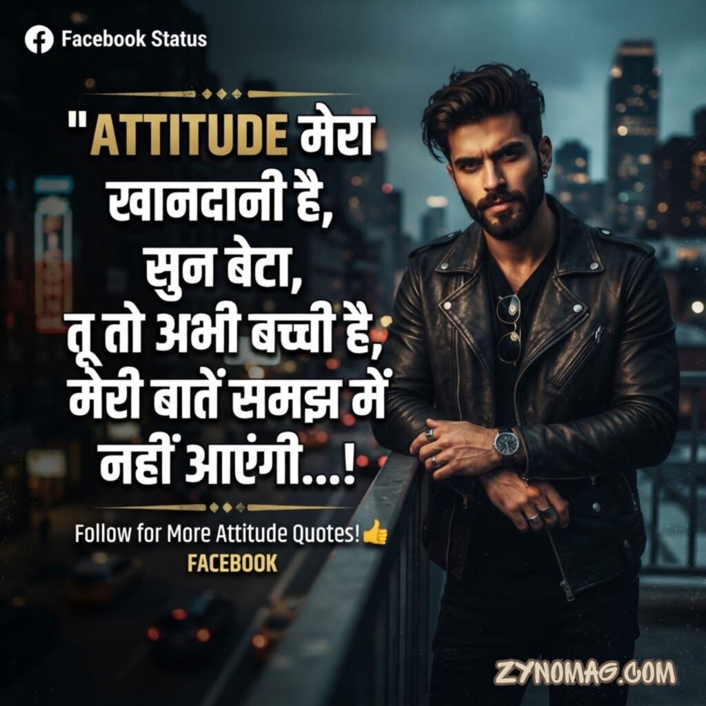 Facebook Status In Hindi Attitude