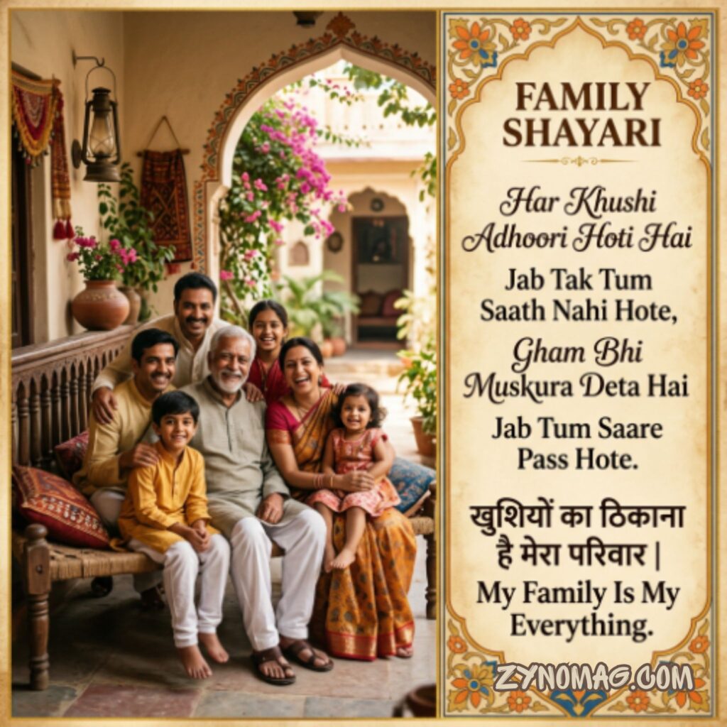 Family Shayari in Hinglish Hindi