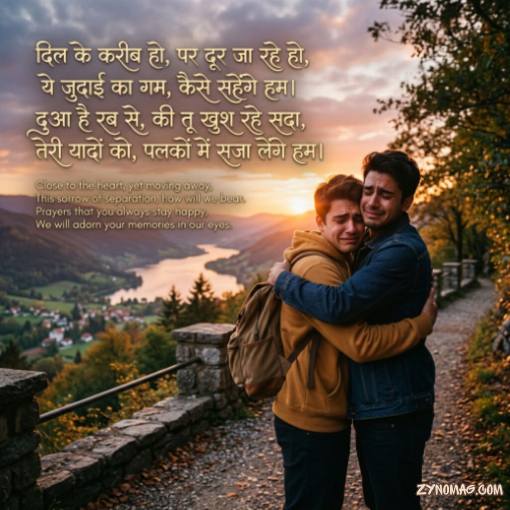 Emotional Farewell Shayari for Friend