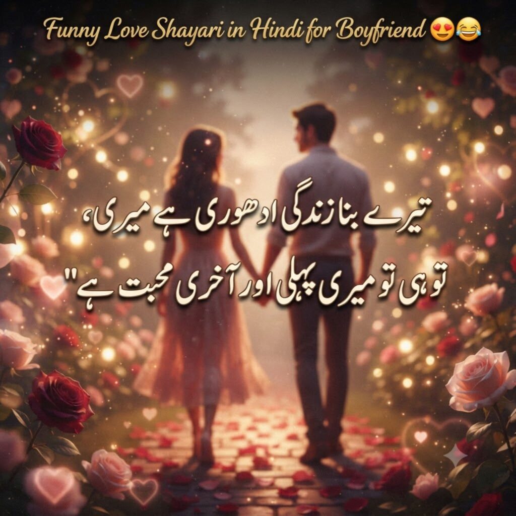 Funny Love Shayari in Hindi for Boyfriend 😍😂