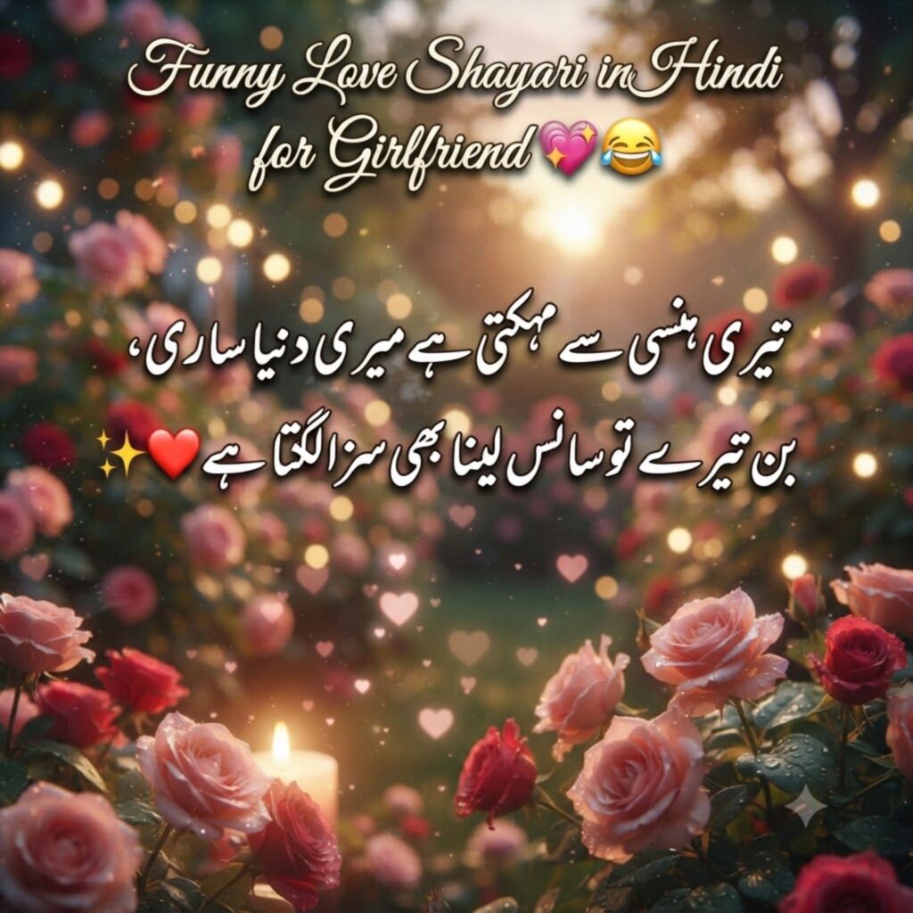 Funny Love Shayari in Hindi for Girlfriend 💖😂