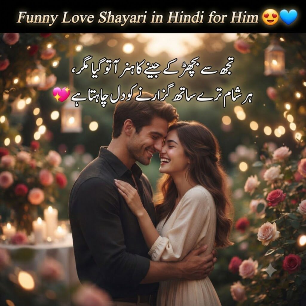 Funny Love Shayari in Hindi for Him 😍💙