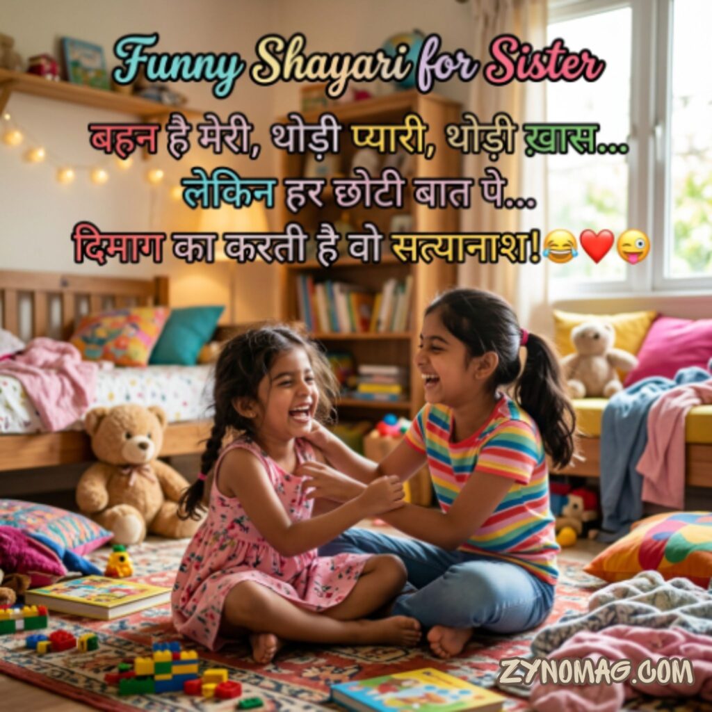 Funny Shayari for Sister
