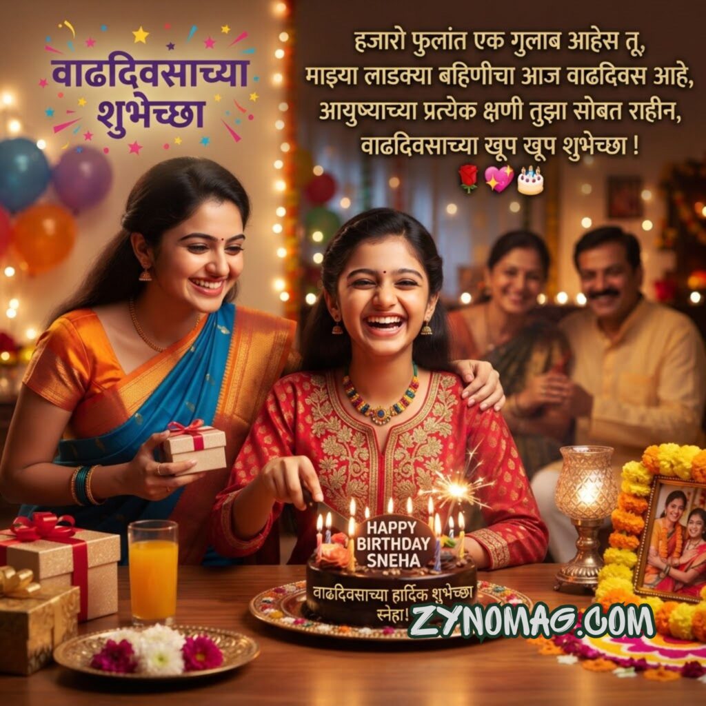 Happy Birthday Sister Marathi Images