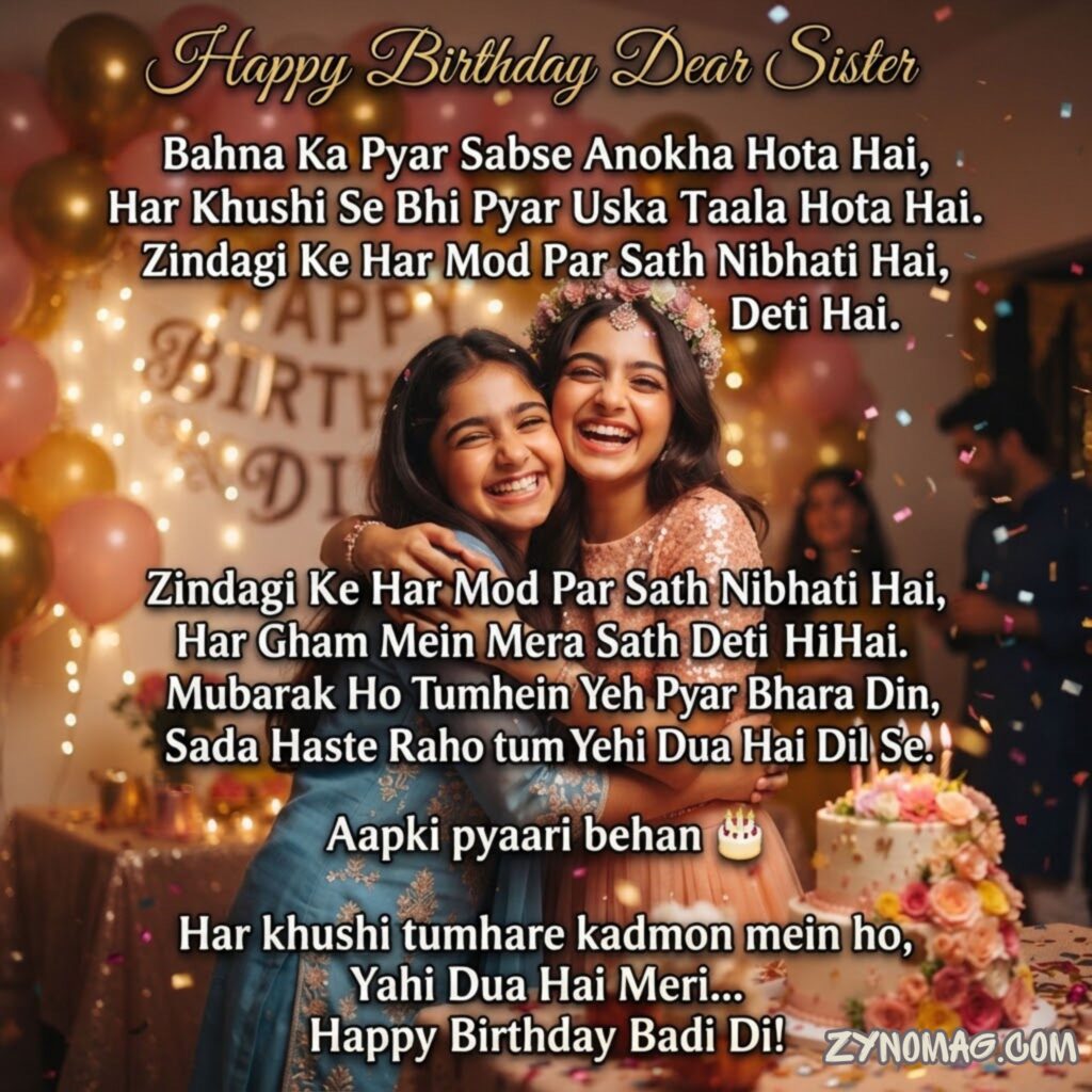 Happy Birthday Sister Shayari