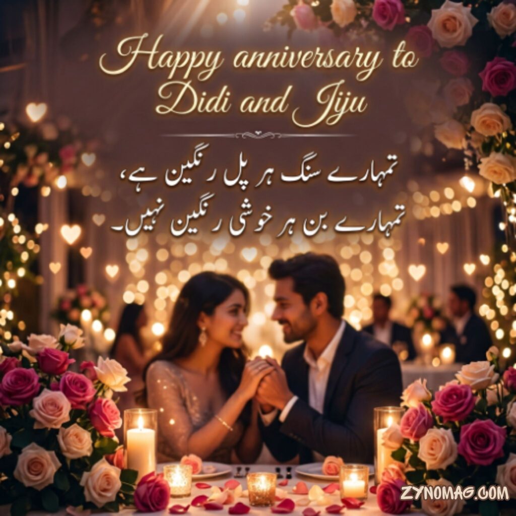 Happy anniversary to Didi and Jiju short wishes in English