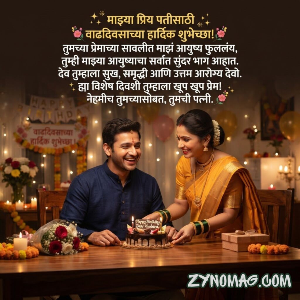 Heart Touching Birthday Wishes for Husband in Marathi