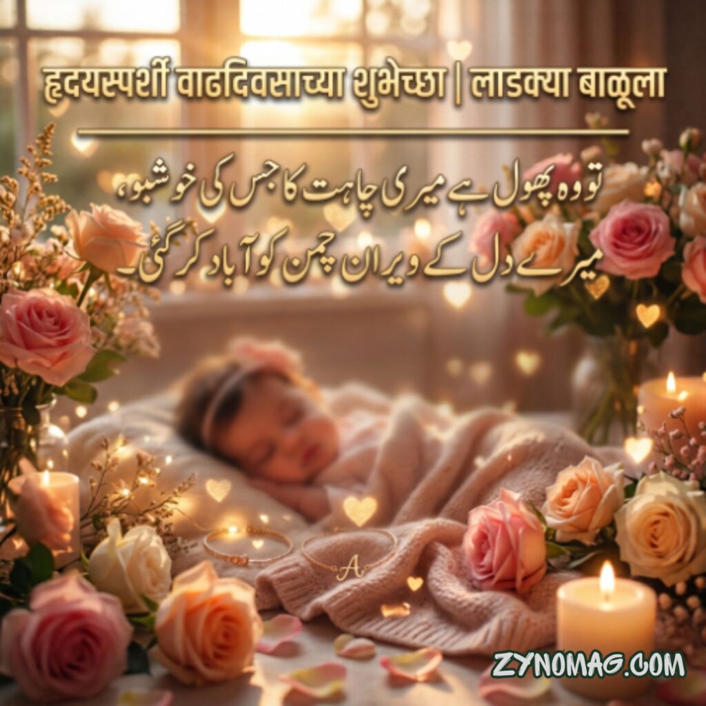 Heart Touching Birthday Wishes in Marathi for Baby Girl