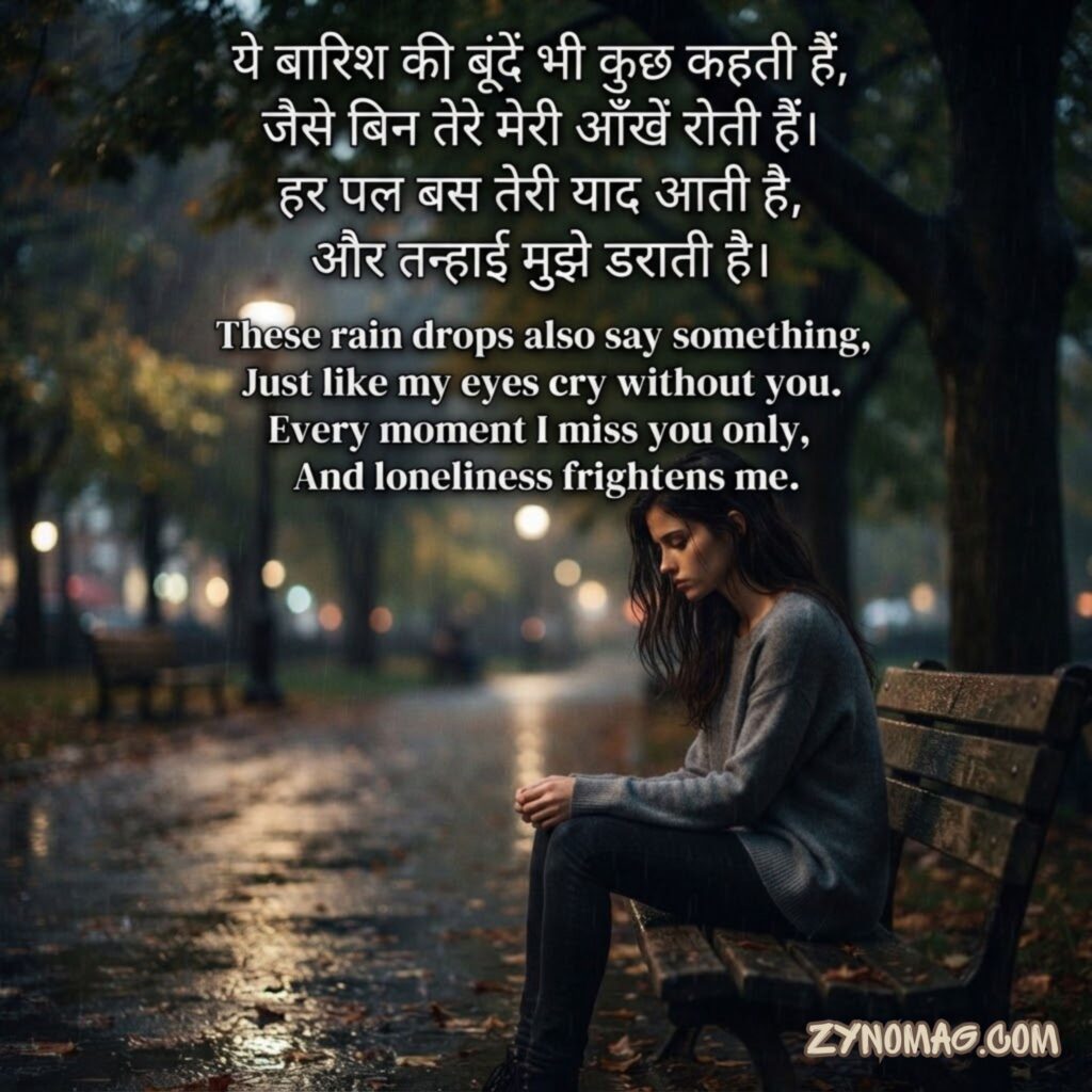 Heart Touching Sad Shayari in English with Emoji
