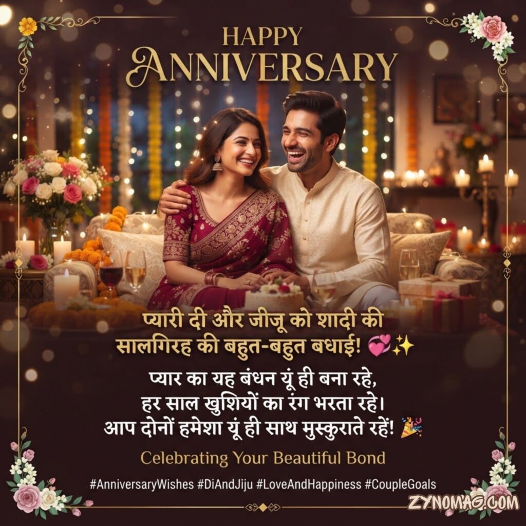 Heart-touching Anniversary Messages For Di and Jiju