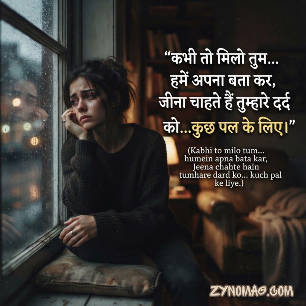 Hindi Sad Shayari in English