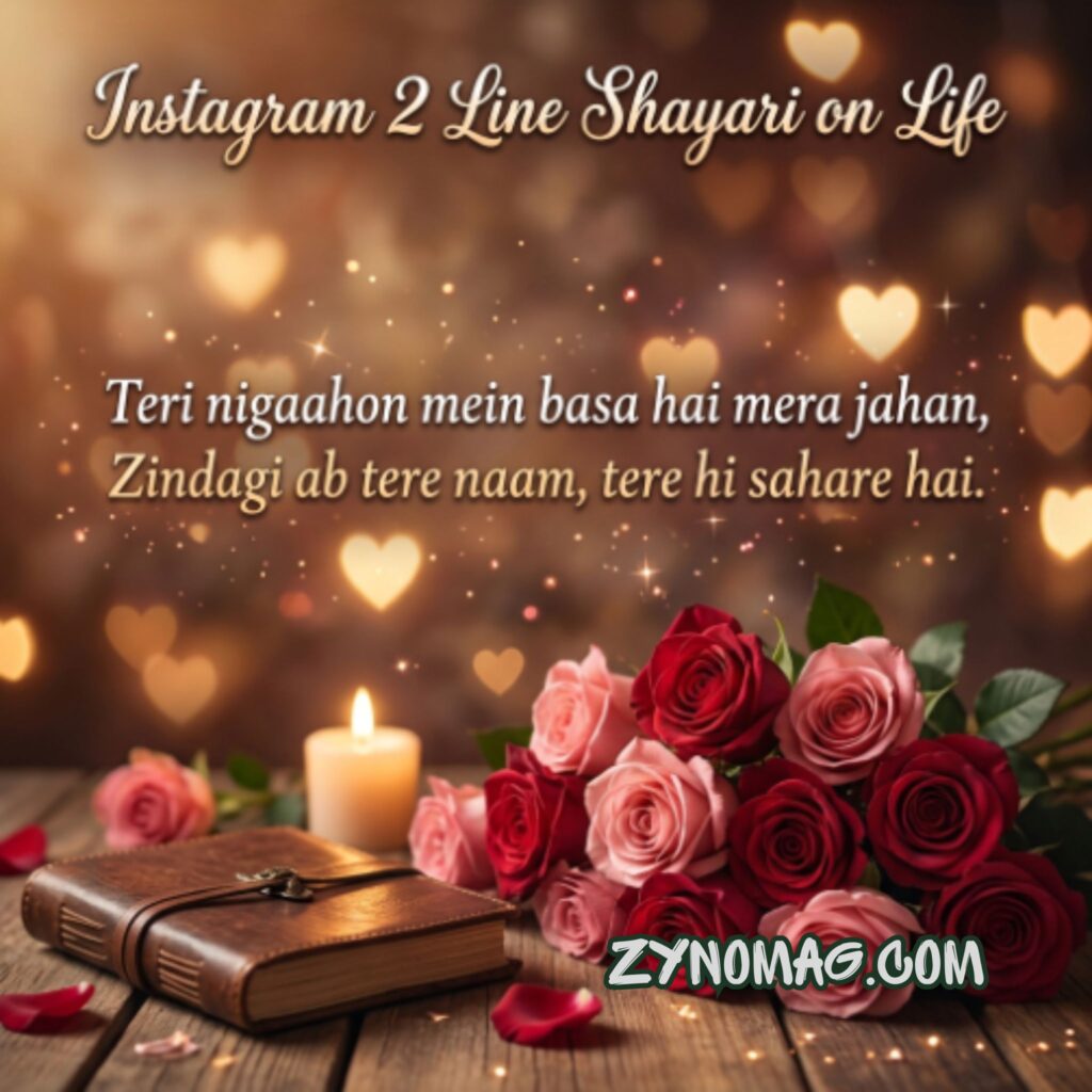 Instagram 2 Line Shayari on Life