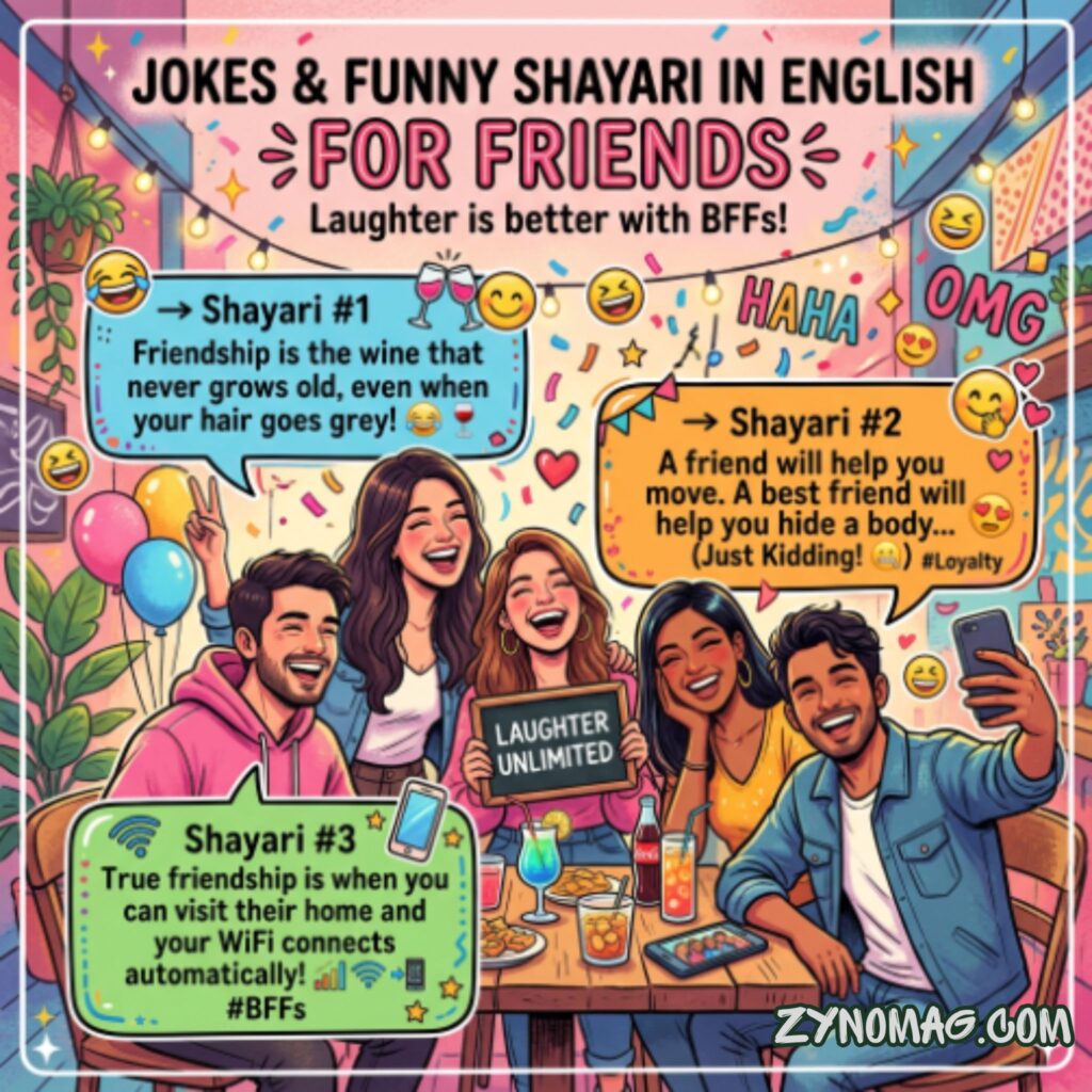 Jokes Funny Shayari in English for Friends