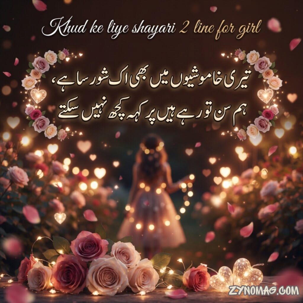 Khud ke liye shayari 2 line for girl