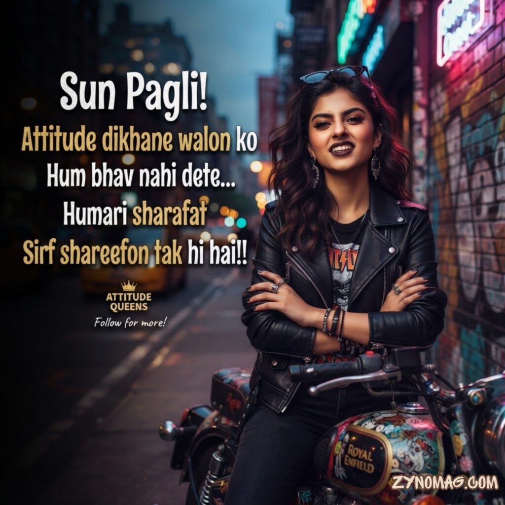 Attitude Girl Shayari in Roman English