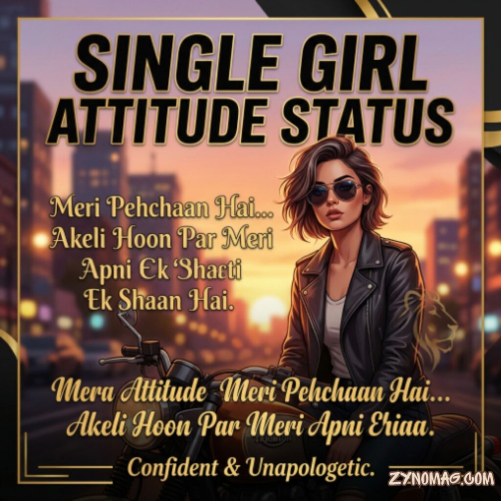 Single Girl Attitude Status in English