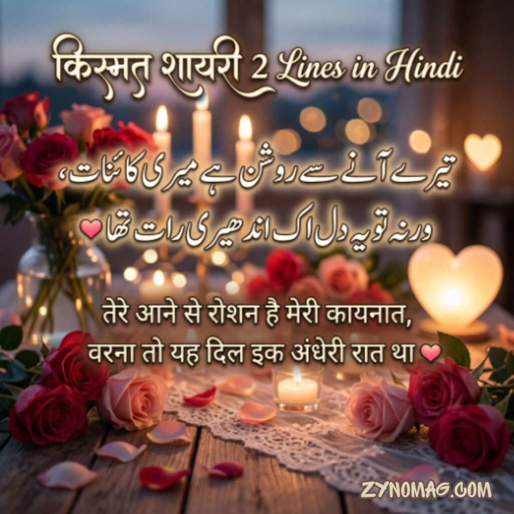 Kismat Shayari 2 Lines in Hindi