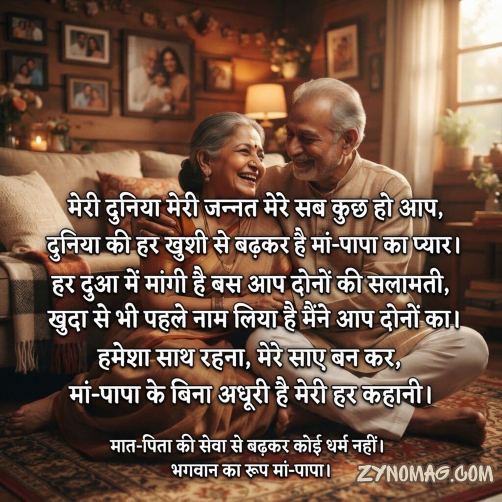 Maa Papa Shayari in Hindi Text