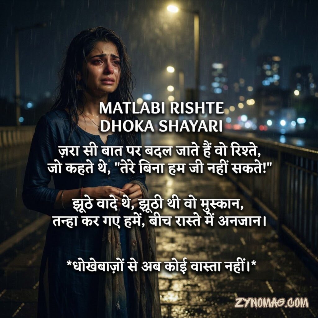 Matlabi Rishte Dhoka Shayari