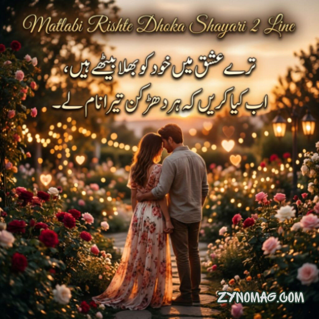 Matlabi Rishte Dhoka Shayari 2 Line