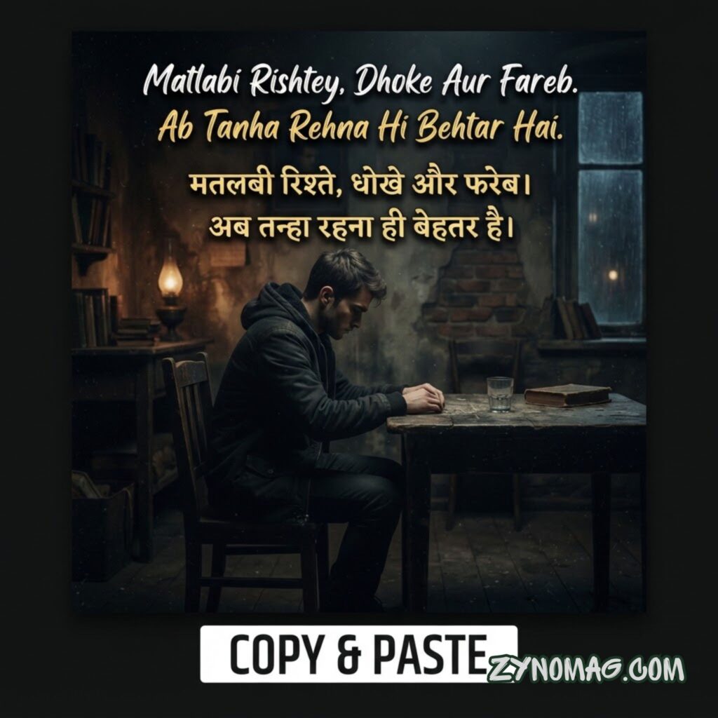 Matlabi Rishte Dhoka Shayari Copy & Paste