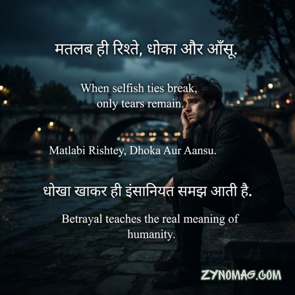 Matlabi Rishte Dhoka Shayari in Hindi English