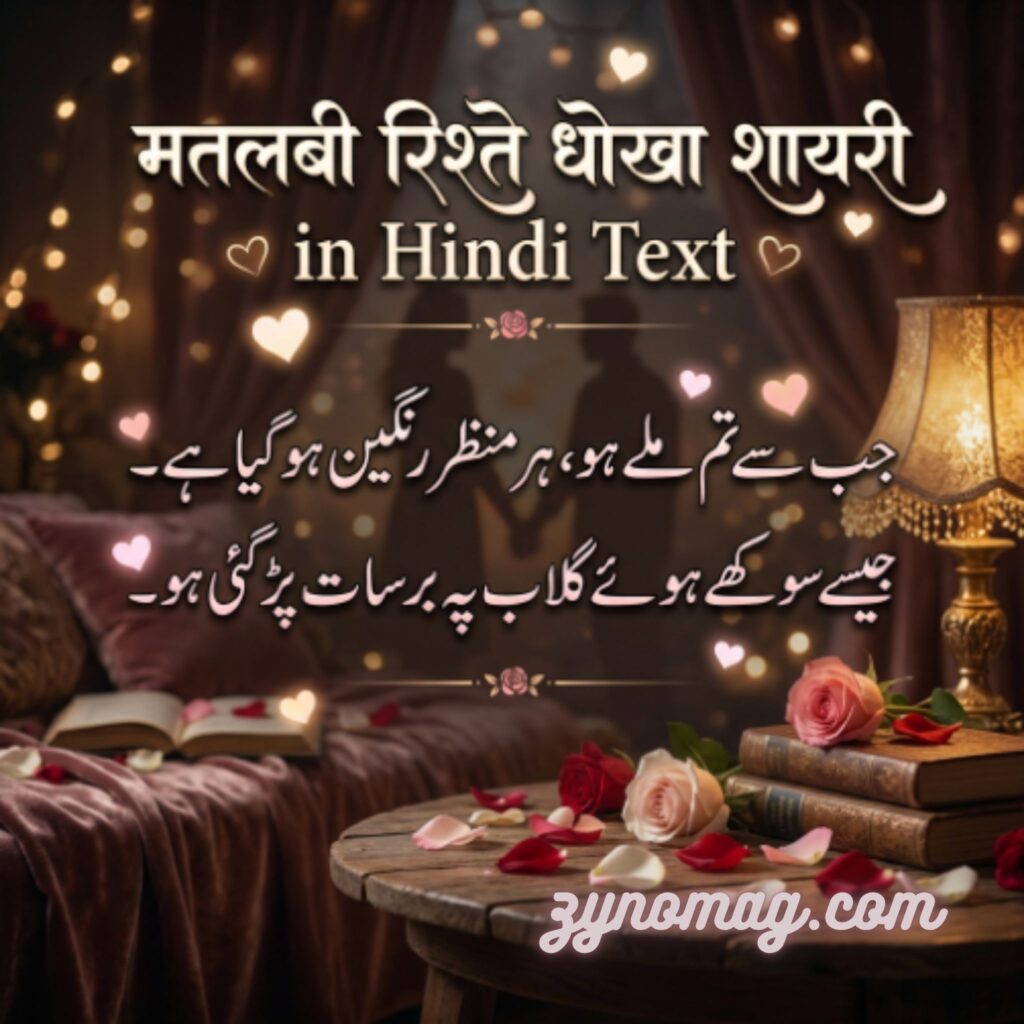 Matlabi Rishte Dhoka Shayari in Hindi Text